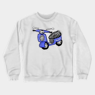 Blue scooter Crewneck Sweatshirt